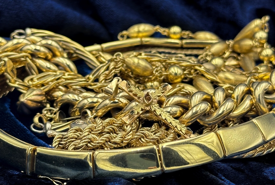 verzameling van oud goud