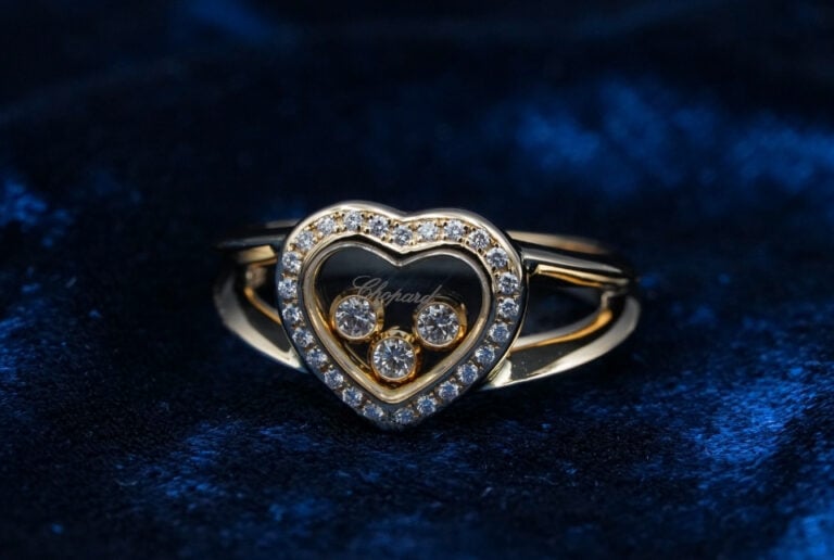 Geelgouden ring van Chopard uit de collectie Happy Diamonds