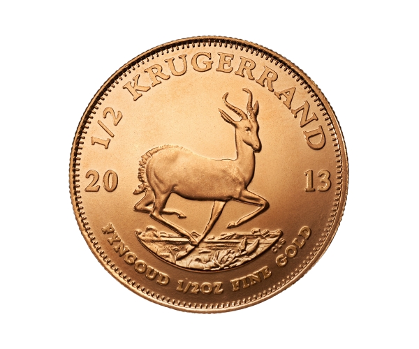 Voorzijde van een Krugerrand Gouden Munt