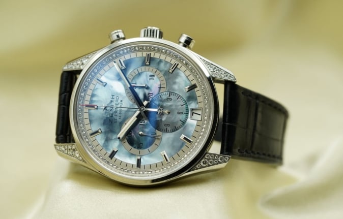 Zenith El Primero Chronomaster: zeldzaam horloge met parelmoer en diamanten